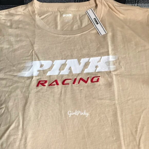 VS PINK IVY FLEECE SHORTS WITH CAMPUS TEE & RACING LOGO SIZE XXL - Picture 4 of 9